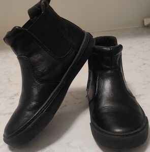 Boys Black Leather Boots